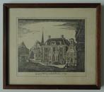 Gravure met het "Gezigt op tRaedhu's... te Doetinchem '"1740, Ophalen of Verzenden