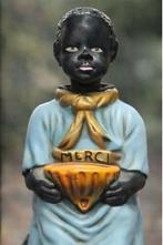 Antieke collectebus zittend kind Merci, Ophalen of Verzenden