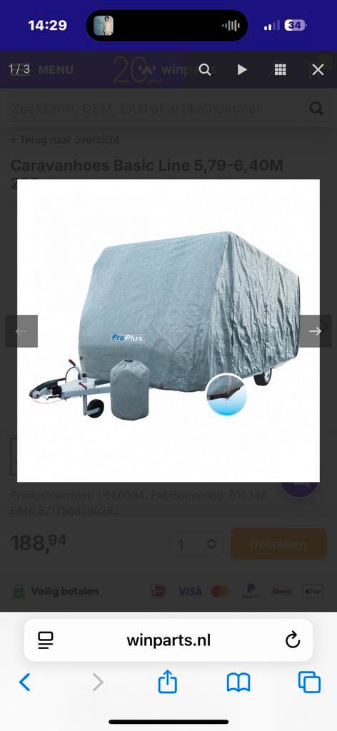 Caravan  hoes 579-640 in nette staat, Caravans en Kamperen, Caravan accessoires, Zo goed als nieuw, Ophalen of Verzenden