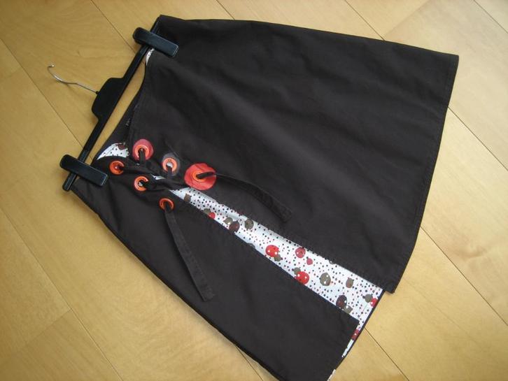 A-symmetrische rok met retro-stof SKUNKFUNK 40-42 Snazzeys, Kleding | Dames, Rokken, Nieuw, Maat 38/40 (M), Bruin, Onder de knie