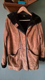 Cognac kleur leer suede gevoerde jas mt 38 zgan, Maat 38/40 (M), Ophalen of Verzenden, Zo goed als nieuw, Lammy coat