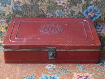 Mooi groot oud Kurmark sigarenblik uit Duitsland 33,2 cm. beschikbaar voor biedingen