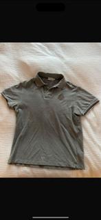 Grijze Moncler Polo - Maat M, Kleding | Heren, Ophalen of Verzenden, Zo goed als nieuw, Maat 48/50 (M), Grijs
