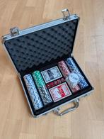 Poker set met 200 chips in koffer, Hobby en Vrije tijd, Gezelschapsspellen | Kaartspellen, Een of twee spelers, Ophalen, Zo goed als nieuw