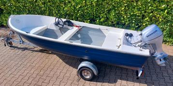 Nette Rana 13 Consoleboot met 10PK Honda en trailer beschikbaar voor biedingen