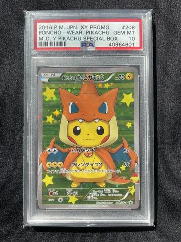 PSA 10 Pikachu Poncho Charizard | 208/XY-P  beschikbaar voor biedingen