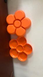 Vintage Oranje Snackschaal Set, Kunststof, Gebruikt, Schaal, Ophalen of Verzenden