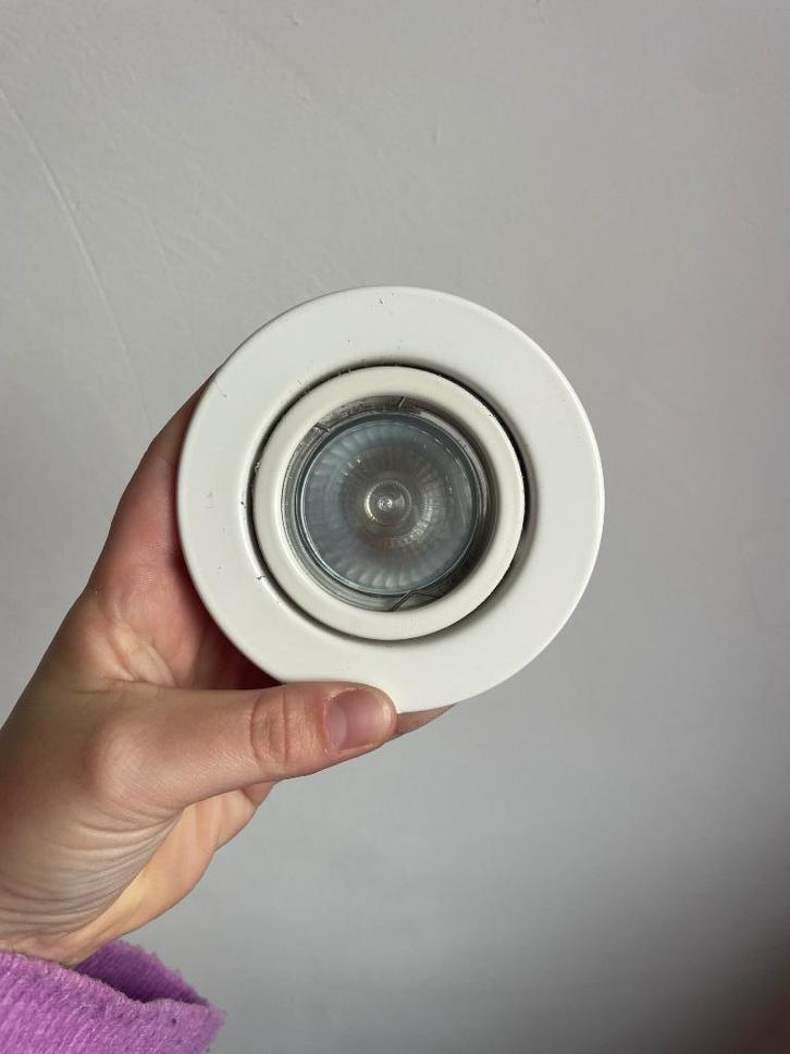 3 spotjes, Huis en Inrichting, Lampen | Spots, Gebruikt, Plafondspot of Wandspot, Metaal of Aluminium, Ophalen of Verzenden