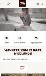 4 e-tickets dierentuin Wildlands Emmen, Drie personen of meer, Januari