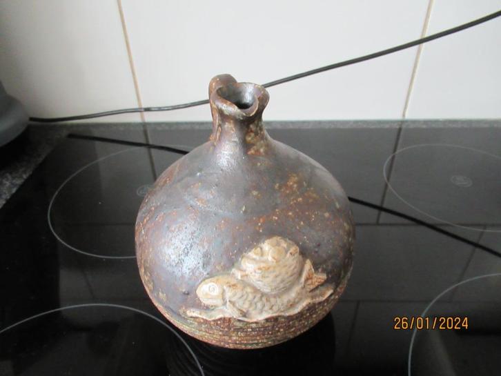 OUD KRUIKJE-TERRACO BEESEL DRAAK -5 BRODEN en 2 VISSEN, Antiek en Kunst, Antiek | Keramiek en Aardewerk, Ophalen of Verzenden