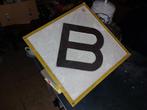 Vintage metalen Bord Letter B, Ophalen of Verzenden
