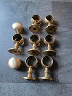 Messing trapleun houders leuninghouders 7 stuks en 2 uiteind, Antiek en Kunst, Ophalen of Verzenden