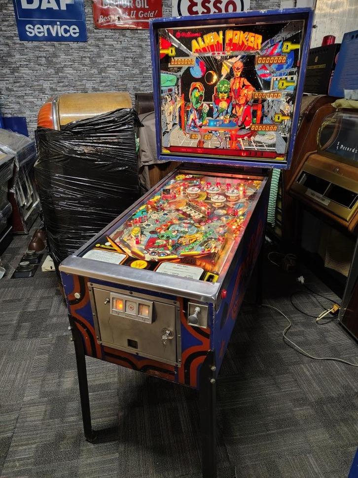 Alien Poker Flipperkast / Williams /1980 / Spelend !!!, Verzamelen, Automaten | Flipperkasten, Gebruikt, Williams, Ophalen