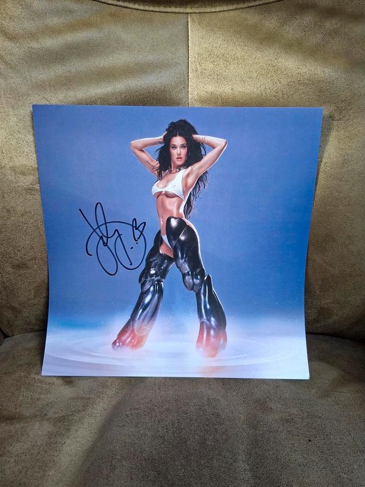 Gesigneerde Katy Perry Art Card, Verzamelen, Muziek, Artiesten en Beroemdheden, Ophalen of Verzenden