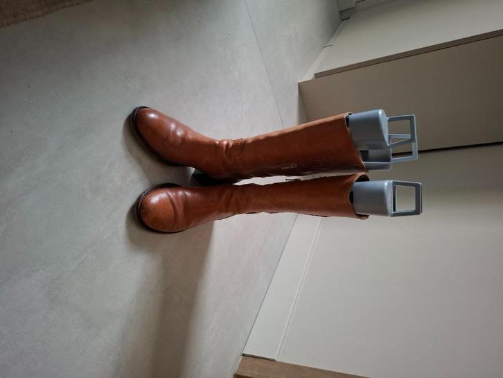 Leren laars - cognac - maat 37, Kleding | Dames, Schoenen, Gedragen, Hoge laarzen, Overige kleuren, Ophalen of Verzenden