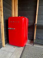 SMEG koelkast rood, 60 cm of meer, 100 tot 150 liter, Met vriesvak, Gebruikt