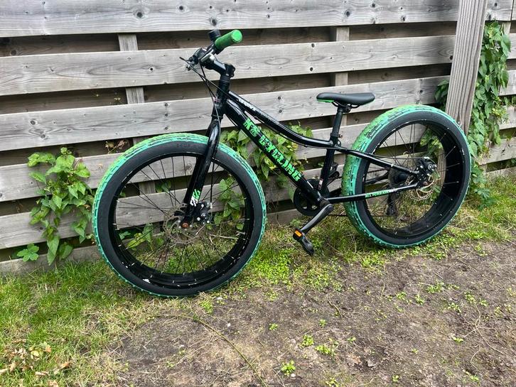 Jongensfiets Mountainbike 24 inch Dikke Banden, Fietsen en Brommers, Fietsen | Jongens, Gebruikt, 24 inch, Versnellingen, Ophalen of Verzenden