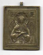 Icoon- Christus, Engel van het Zalige Zwijgen -19de eeuw, Antiek en Kunst, Antiek | Religie, Verzenden