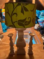 Lamp en 2 kandelaars, Huis en Inrichting, Lampen | Lampenkappen, Ophalen, Gebruikt, Crème, 50 cm of meer