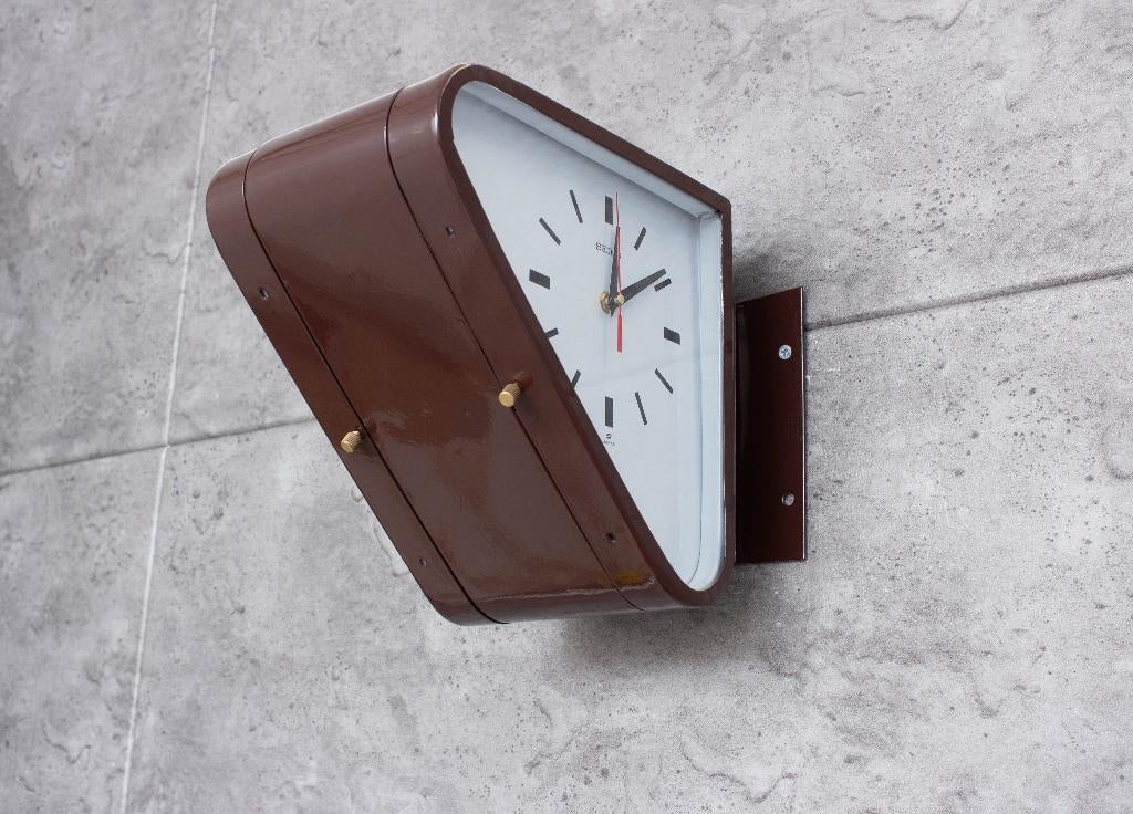 Japanse dubbelzijdige wandklok Seikosha CO. LTD Seiko, Ophalen of Verzenden