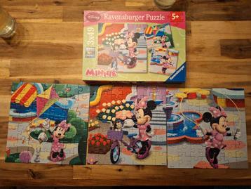 Ravensburger Minnie Mouse Puzzel 3x49 beschikbaar voor biedingen
