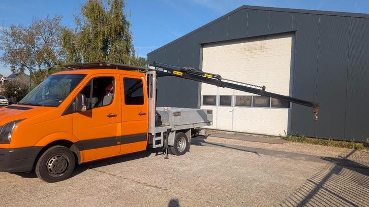 Crafter 2012 met 022 T Hiab kraan en 3.5 Ton trekgewicht, Auto's, Bestelauto's, Bedrijf, ABS, Airbags, Airconditioning, Climate control