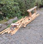 Gratis ophalen: hout diverse balken geschikt als haardhout, Doe-het-zelf en Verbouw, Ophalen, Gebruikt, Balk
