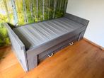 steigerhouten bed grey wash, met onderschuifbed en 2 lades, Ophalen, 90 cm, Eenpersoons, Steigerhout