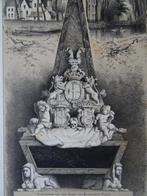 litho graftombe graaf van Bentinck kasteel Rhoon, Emrik 1880, Antiek en Kunst, Verzenden