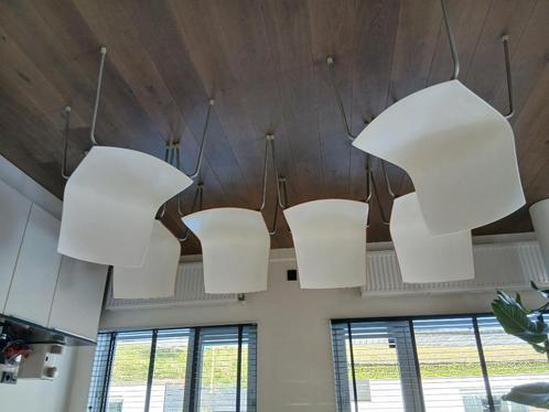 6 eetkamer stoelen, Huis en Inrichting, Stoelen, Gebruikt, Vijf, Zes of meer stoelen, Kunststof, Wit, Ophalen