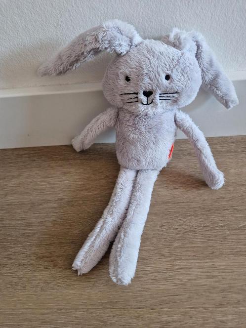 Knuffel Hema konijn grijs lichtgrijs lange oren K9000, Kinderen en Baby's, Speelgoed | Knuffels en Pluche, Zo goed als nieuw, Konijn