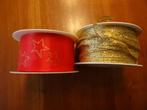 Kerstlinten, rood en goud, Diversen, Kerst, Ophalen of Verzenden, Zo goed als nieuw