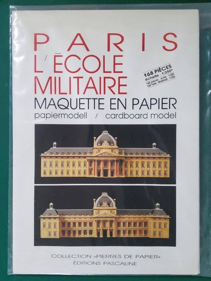 Bouwplaat École Militaire. Pascalini, Hobby en Vrije tijd, Modelbouw | Figuren en Diorama's, Zo goed als nieuw, Diorama, 1:50 of kleiner