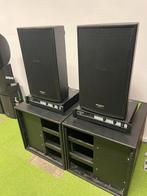 Geluidsset 12+18 inch inclusief versterker, Audio, Tv en Foto, Luidsprekers, Zo goed als nieuw, 120 watt of meer, Front, Rear of Stereo speakers