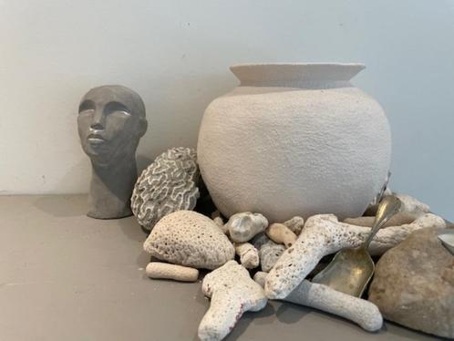 Buste, stenen hoofd. Grijs steen. Basic beeld hoofd beton., Antiek en Kunst, Kunst | Beelden en Houtsnijwerken, Ophalen
