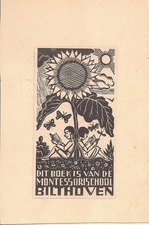 Franken Pzn., J. - 2 uitgeknipte Houtgravures Exlibris & afb, Antiek en Kunst, Kunst | Etsen en Gravures, Ophalen of Verzenden