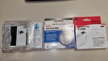 inkt cartridge voor Epson  2 x T0711 & 2 x T711 black beschikbaar voor biedingen