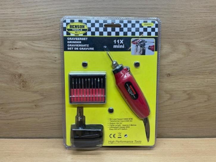 Graveerset 220 volt 11 dlg., Hobby en Vrije tijd, Knutselen, Nieuw, Gereedschap of Toebehoren, Ophalen of Verzenden