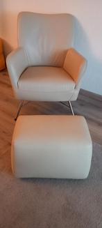 Bolero fauteuil met hocker, Huis en Inrichting, Fauteuils, 75 tot 100 cm, Ophalen of Verzenden, Zo goed als nieuw, Metaal