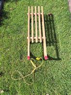 Houten slee, Ophalen, Gebruikt, Hout
