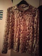 Mooie blouse slangenprint L, Nieuw, Beige, Maat 42/44 (L), Angelle Milan