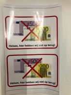 Raamsticker 200 / 500 euro biljetten, Ophalen of Verzenden, Nieuw