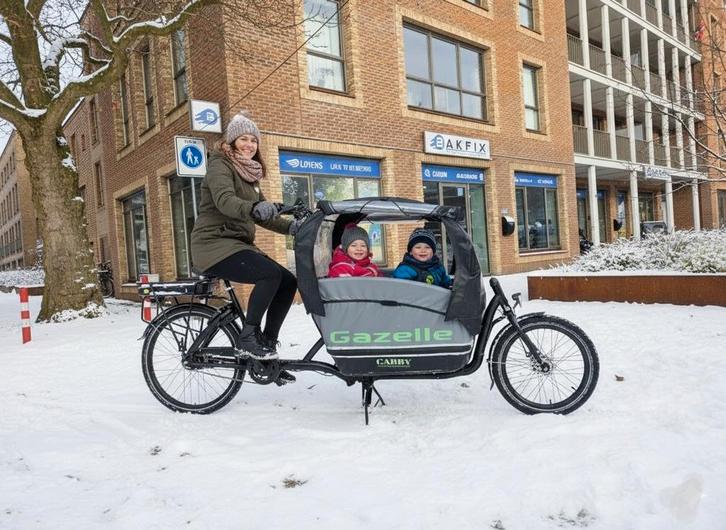 2dehands Gazelle Cabby Bakfiets - Perfect voor 2 kinderen!, Fietsen en Brommers, Fietsen | Bakfietsen, Zo goed als nieuw, Gazelle