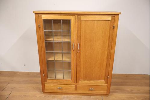 Vintage Eikenhouten Servieskast met 2-Deurtjes & Lades, Huis en Inrichting, Kasten | Overige, Ophalen of Verzenden