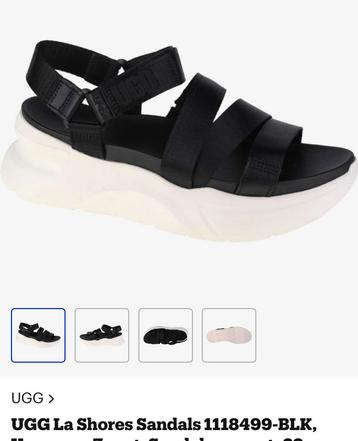 Zwart witte UGG la shores sandaken met klitteband  38 beschikbaar voor biedingen