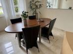 Complete eetkamer + salontafel, Ophalen, Gebruikt, Modern, 4 tot 6 stoelen