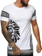 SALES! 3645 Wit zwart tribal t-shirt M, Ophalen of Verzenden, Nieuw, Maat 48/50 (M), Wit
