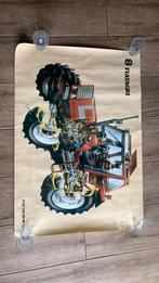 Oude poster Fiat 140-90dt turbo tractor fiatagri, Verzamelen, Gebruikt, Rechthoekig Liggend, Ophalen of Verzenden, A1 t/m A3