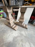 Zware eikenhouten kloosterpoot, Ophalen, Zo goed als nieuw, Rechthoekig, 200 cm of meer