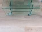 Vintage glazen salon tafel, Huis en Inrichting, Tafels | Salontafels, Ophalen, 100 tot 150 cm, 50 tot 100 cm, Minder dan 50 cm